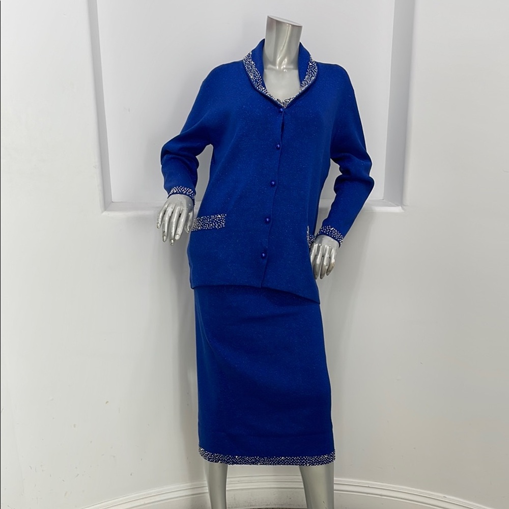 Sideffects Of California Vintage 90’s Set of Blue Skirt, Top & Cardigan Size S